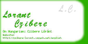 lorant czibere business card