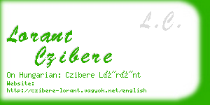 lorant czibere business card